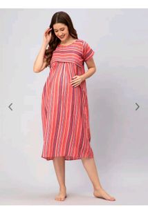 Round Next Straight Maternity Gown