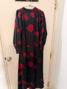 Chic plus size Black &amp; Red Floral Maxi Dress