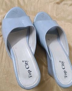 Light Gray Wedge Sandals