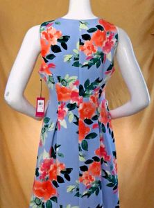 Vibrant Floral Print Sleeveless Dress