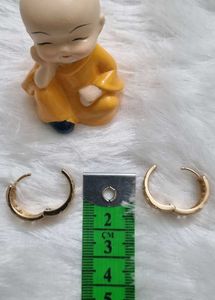 Gold Plated Tone Geometric Hoop Earrings