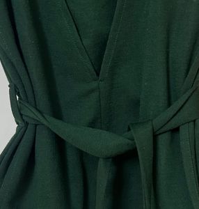 Elegant Green Waist Tie Top