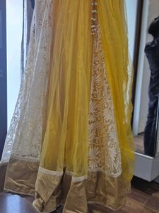 Elegant Yellow Embellished Gown