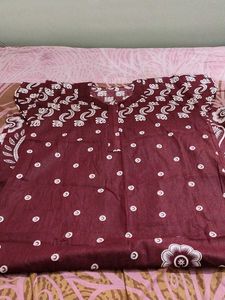 Maroon Printed Nightgown