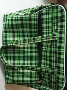 Green Plaid Travel Bag