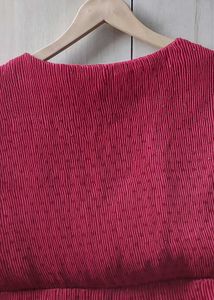 Elegant Red V-Neck Wrap Top