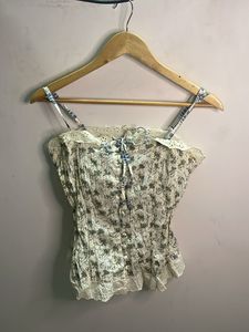 Floral Print Corset Top