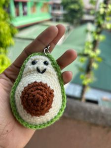 Cute Crochet Avocado Keychain