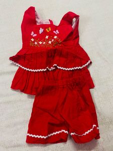 Cute Red Butterfly Baby Outfit