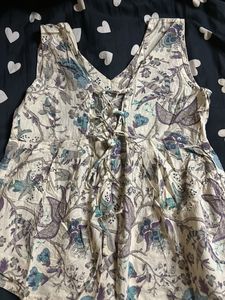 Boho Floral Print V-Neck Sleeveless Top