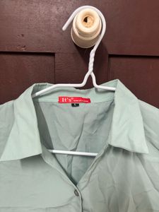 Classic Dark Green Button-Up Shirt | Women