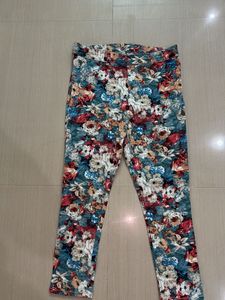 Vibrant Floral Print Pants