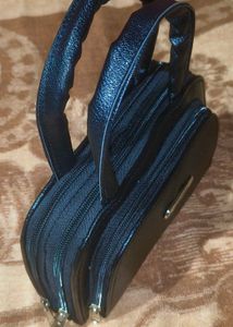 Premium Black Shimmer Handbag - Stylish &amp; S Fully