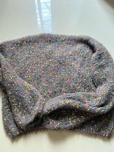 Cozy crop  Speckled Knit Sweater