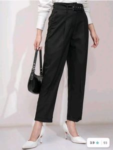 🎀Chic Black Belted Trousers for women 🎀
