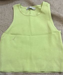 Zara Knit Tank Top - Lime