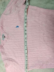 S. Polo Assn. Pink Cable Knit Sweater