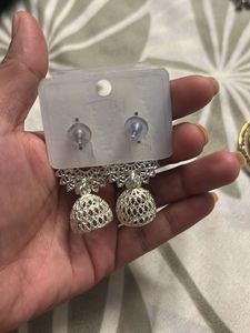 Elegant Jhumka Earrings with Sparkle
