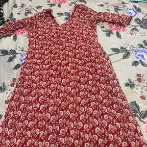 Bohemian Floral Print Midi Dress