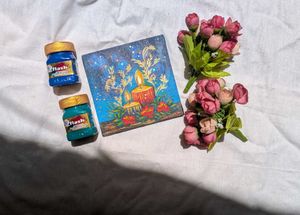 Mini candle hand-painted Art/ Painting