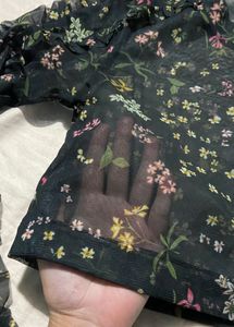 Floral Mesh Crop Top