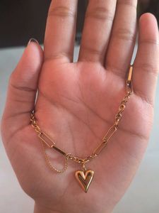 Golden Heart Personalized Charm Bracelet