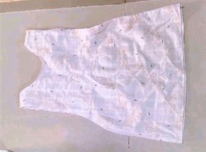 Vintage White Floral Patterned Dress