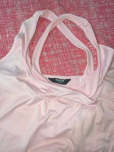 Cute Pink Halter Neck Top