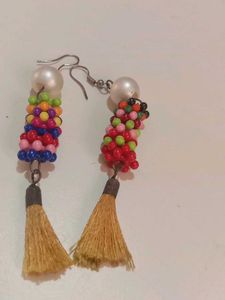 Beaded Tassel Earrings