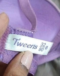 Purple Padded tweens Bra