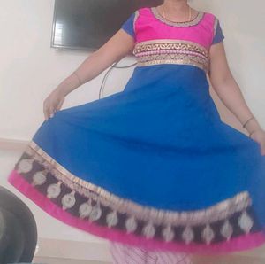 NavyBlue &amp; Pink Kurta