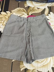 Chic Gingham Pleated Skirt Shorts