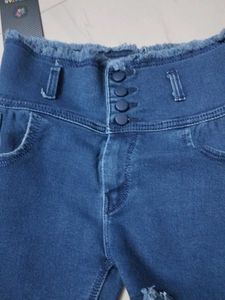 High-Waisted Denim Shorts
