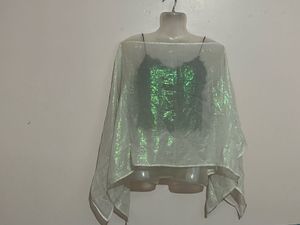 y2k Sheer Mermaid Overlay Top without inner