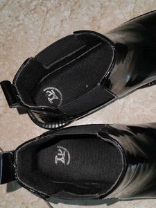 Glossy Black Chelsea Boots