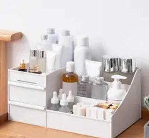 White Makeup &amp; Desk Organizer