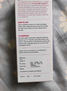 Plum Oat &amp; 1% Ceramide Barrier Love Face Cream | R