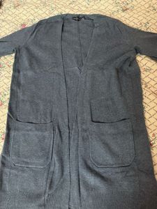 Longline Open Front Cardigan🩶