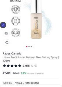 Faces Canada Shimmer Makeup Fixer