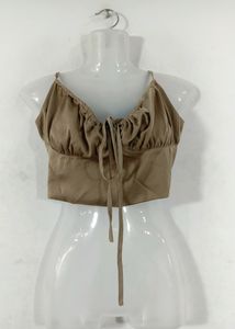 Dark Cream Colour Bralette Top (Women's)