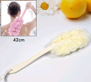 LOOFAH BACK SCRUBBER FOR SHOWER, LONG HANDLE BATH