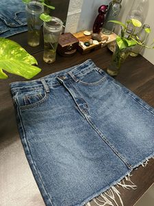 Blue Denim Mini Skirt