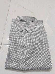 Men's Geometric Print Button-Up Shirt