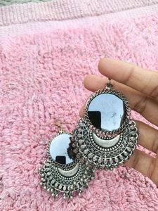 Silver Oxidised Earrings &amp; Ring Combo