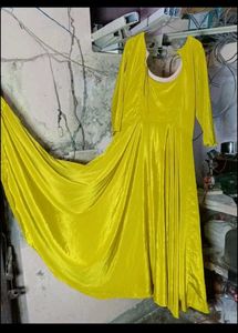 Vibrant Yellow Anarkali Gown