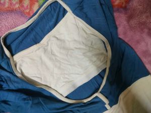 Retro Blue &amp; White Layered Top🪄