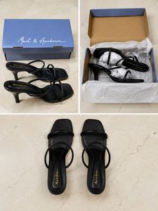 Mast &amp; Harbour Black Strappy Kitten Heel Sandals