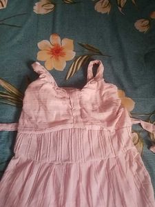 🌸 pink padded sleeveless dress
