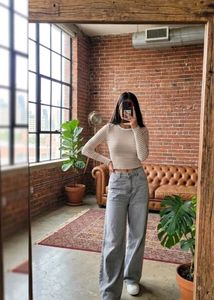 H&amp;M Ribbed Striped Long Sleeve Top