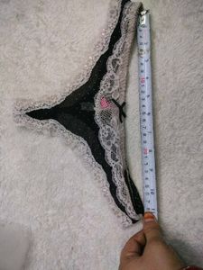 Elegant Lace Trim G-String Panty 🖤